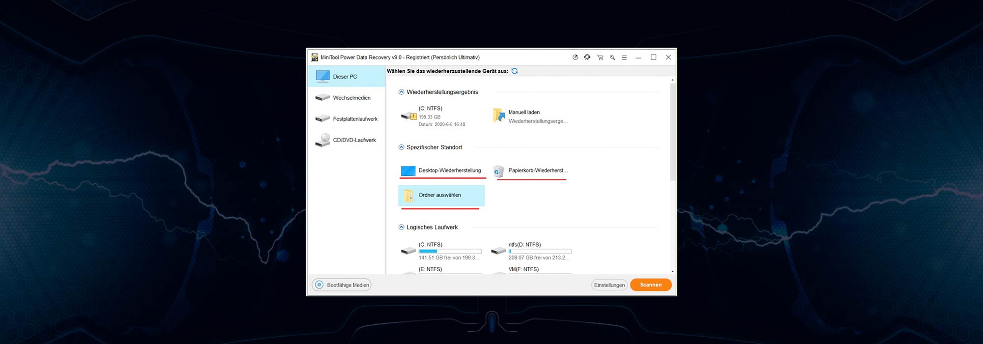 Datenwiederherstellung leicht gemacht: MiniTool Power Data Recovery